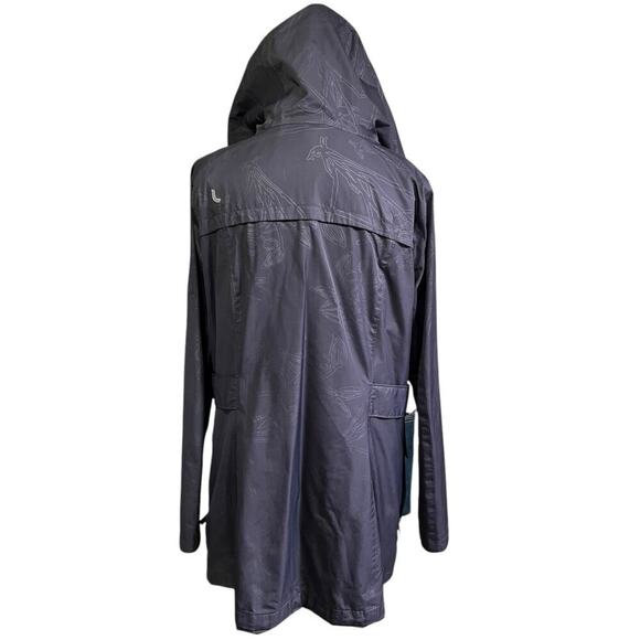 LOLE Hooded Raincoat Women's Navy Blue See Measurements Fits Like Large - Picture 3 of 8